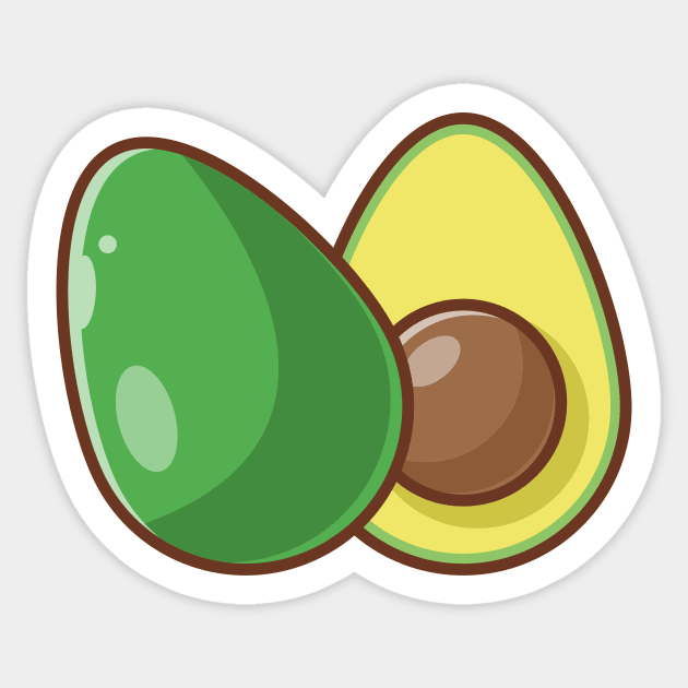 Avocado Sticker by KH Studio